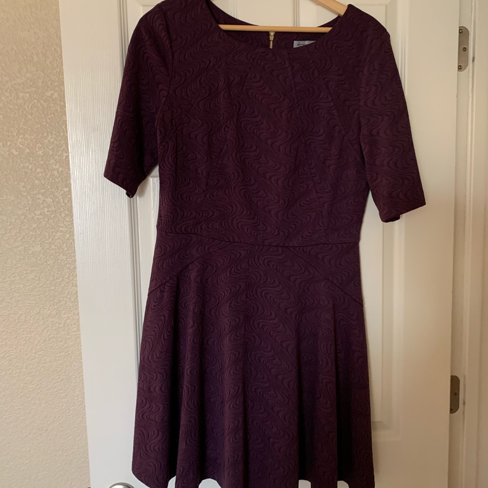 Danny and Nicole Purple Petite dress. 3/4 sleeve.